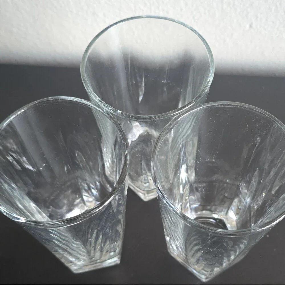 Libbey Duratuff 10 oz Clear Glass Stackable Tumblers Set of 3